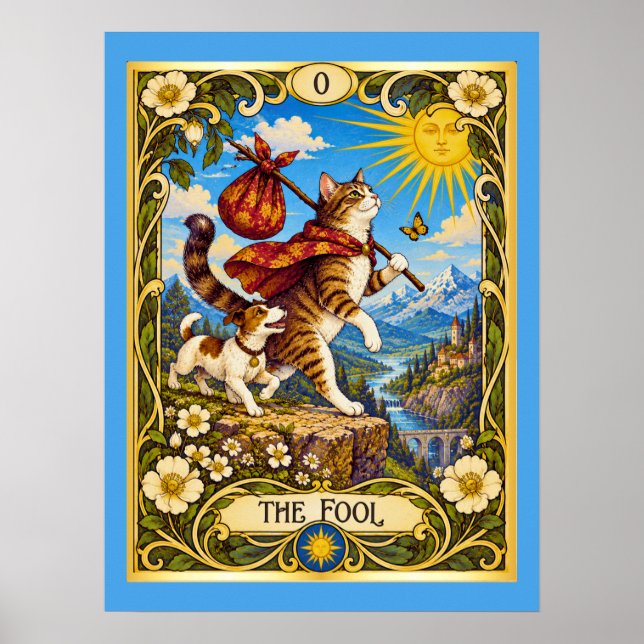Affiche Le Tarot du Chat Fou - Un Voyage Commence (Devant)