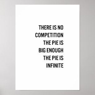 Affiche Le tarte est assez grande citation (la couleur