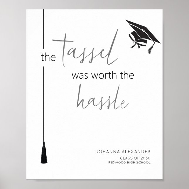 Affiche Le Tassel Vaut La Peine De L'Affiche De Graduation (Devant)