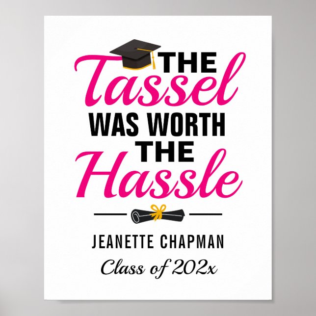 Affiche Le Tassel Vaut Le Signe De Graduation Hassle (Devant)