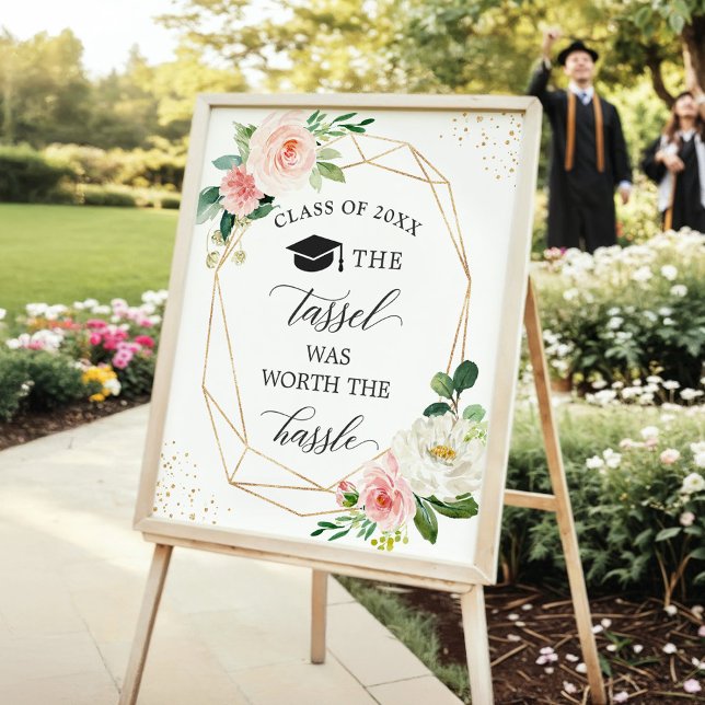 Affiche Le Tassel Vaut Le Signe De Graduation Hassle (Créateur téléchargé)