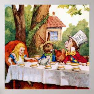Affiche Le Tea Party de Mad Hatter au pays des merveilles