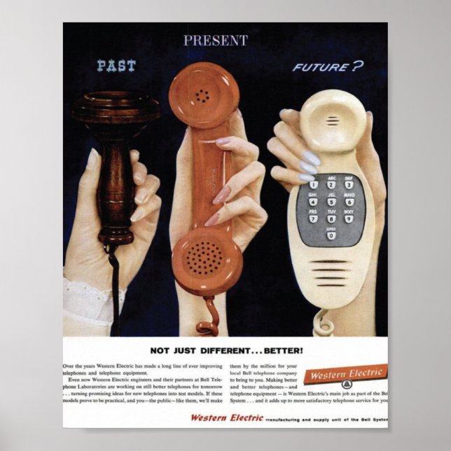 AFFICHE LE TÉLÉPHONE MODERNE (Devant)