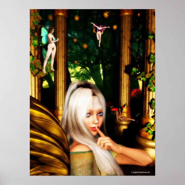 Affiche Le temple des fées secrètes dans les bois (Devant)