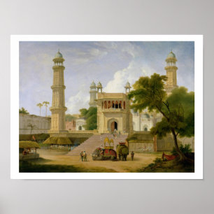 Affiche Le temple indien, a indiqué pour être la mosquée