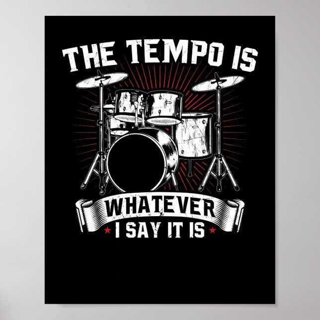 Affiche Le Tempo est ce que je dis C'est Drummer (Devant)