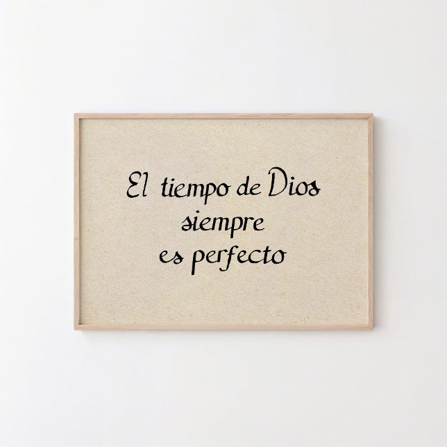 Affiche Le Temps de Dieu Est Toujours Parfait (Arte Cristiano - El tiempo de Dios siempre es perfecto)