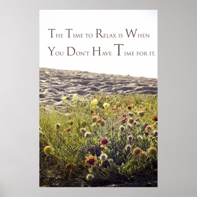 Affiche Le temps de se détendre "poster" (Devant)