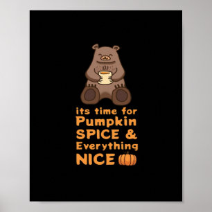 Affiche Le Temps D'Épices Citrouilles Et Tout Ce Qu'Il Fau
