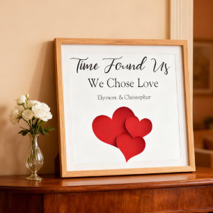 Affiche Le temps nous a trouvés Nous avons choisi l'amour 