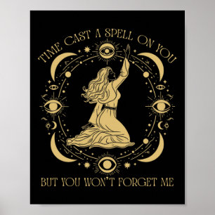 Affiche Le temps vous a envoyé un sort graphique mais vous