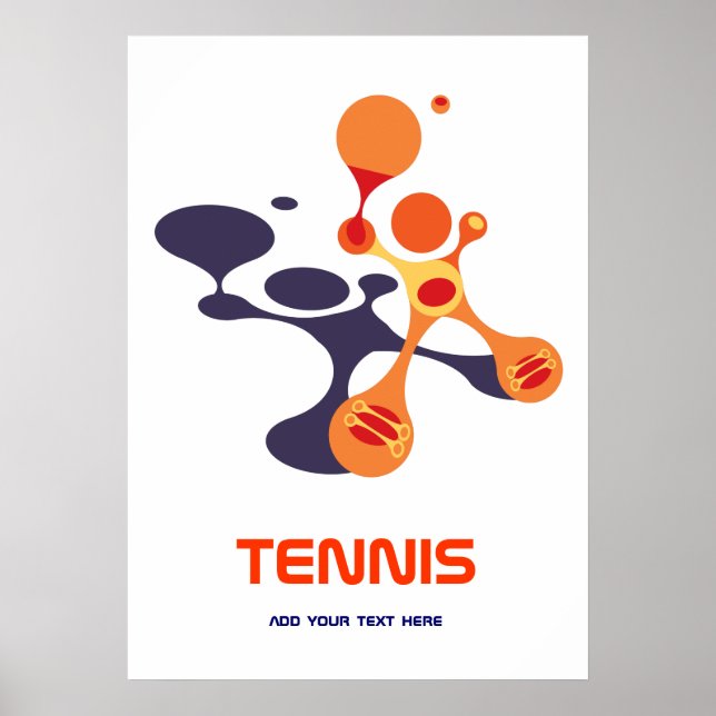 Affiche le tennis est un jeu cool (Devant)