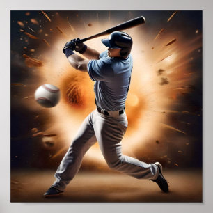 Affiche Le terrain de baseball Thunder,