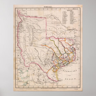 Affiche Le Texas et l'Oklahoma