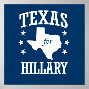 AFFICHE LE TEXAS POUR HILLARY
