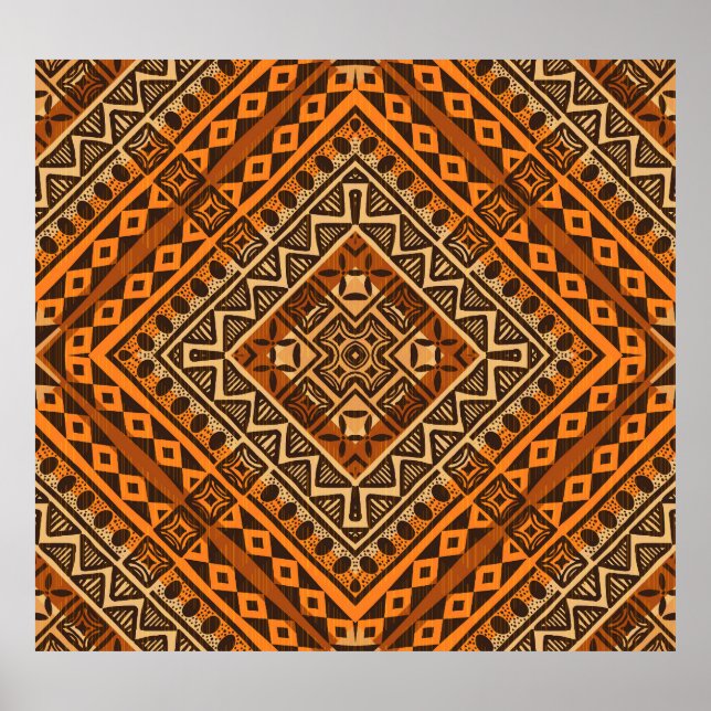 Affiche Le textile tribal africain : de style ethnique. (Devant)