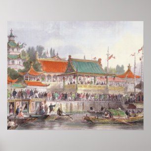 Affiche Le théâtre à Tien-Chantent, de 'Chine dans une