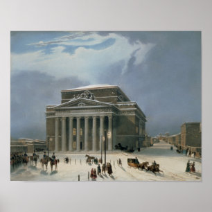 Affiche Le théâtre Bolchoï à Moscou