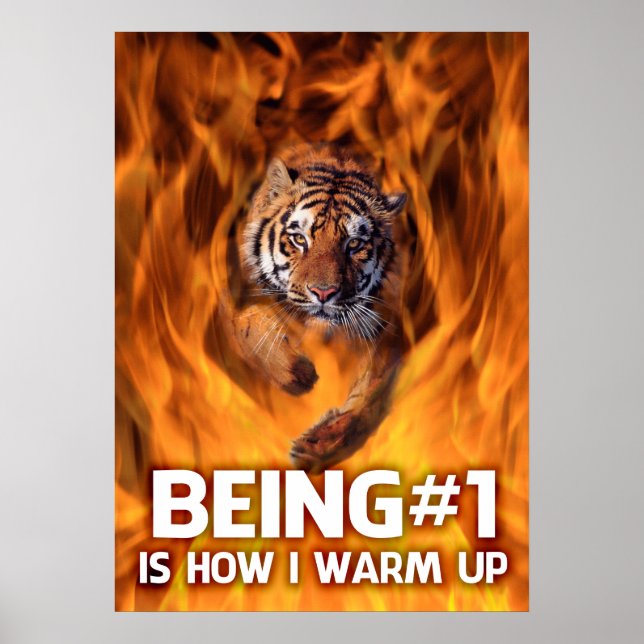 Affiche Le tigre saute à travers les flammes (Devant)