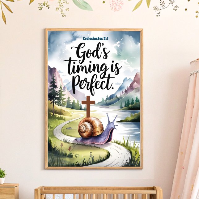 Affiche Le Timing de Dieu est parfait Christian Nursery Wa (Créateur téléchargé)