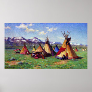 Affiche Le Tipi de la Médecine Joseph Henry Sharp 1903