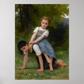 Affiche Le tour Pony-Back de William-Adolphe Bouguereau