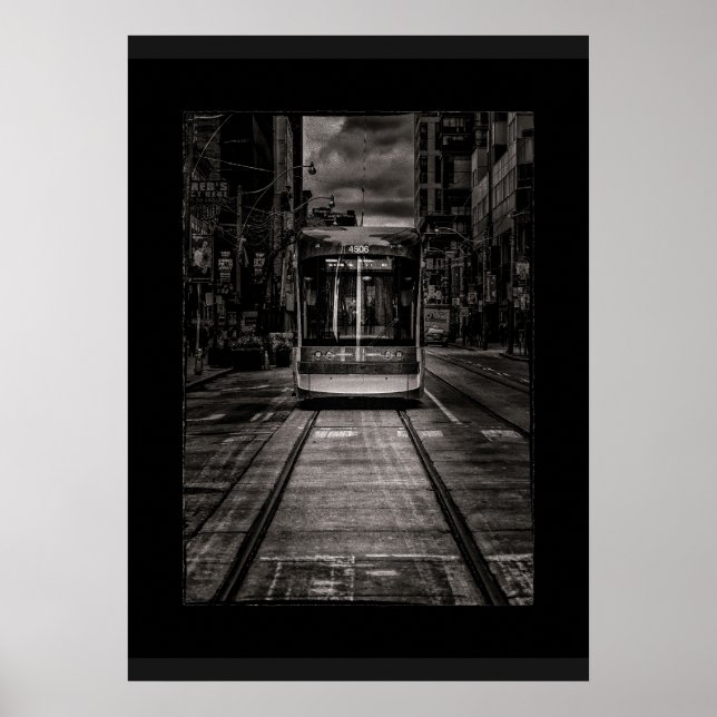 Affiche Le tramway 504 King Streetcar n° 3 avec frontière (Devant)
