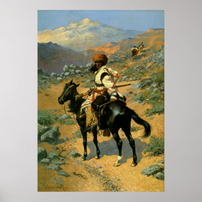Affiche Le trappeur indien de Frederic Remington (1889) (Devant)
