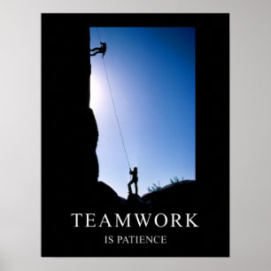 Affiche Le travail d'équipe est l'affiche motivationnelle