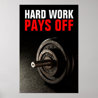 Affiche Le travail dur paie la formation de la constructio