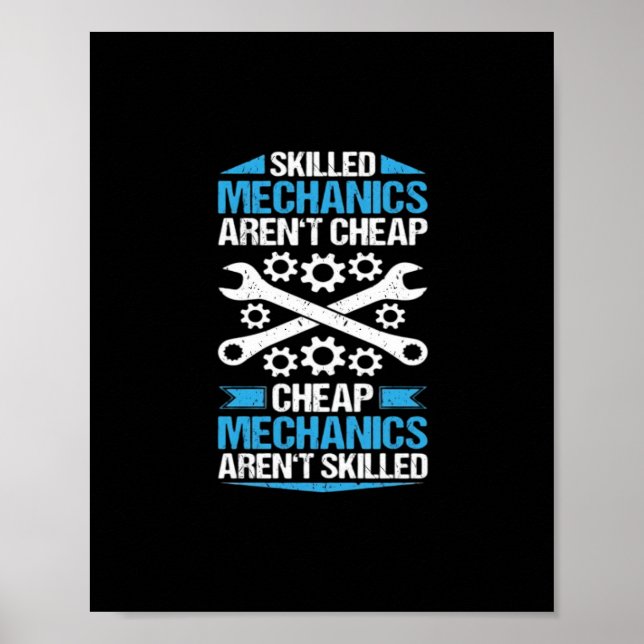 Affiche Le travail qualifié n’est pas bon marché - Mécanic (Devant)