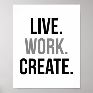 Affiche Le travail vivant créent