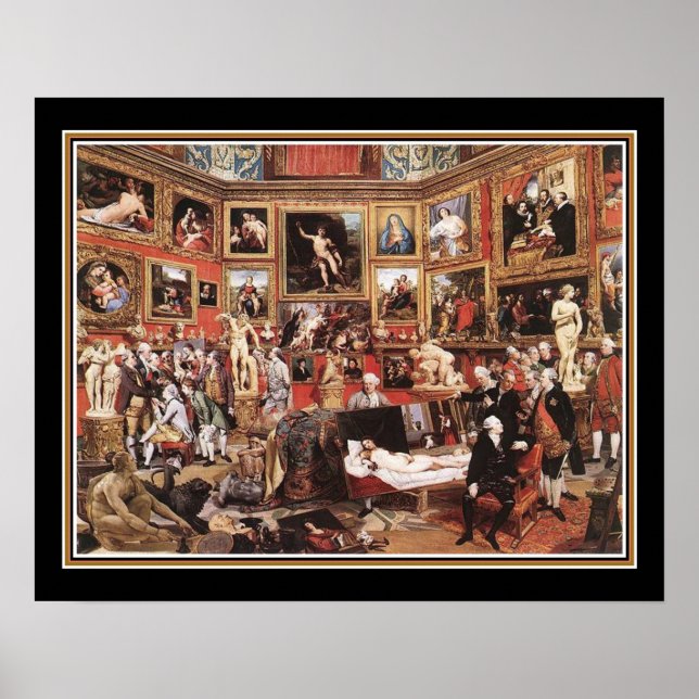 Affiche Le Tribuna de l'Uffiz par Johann Zoffany (Devant)