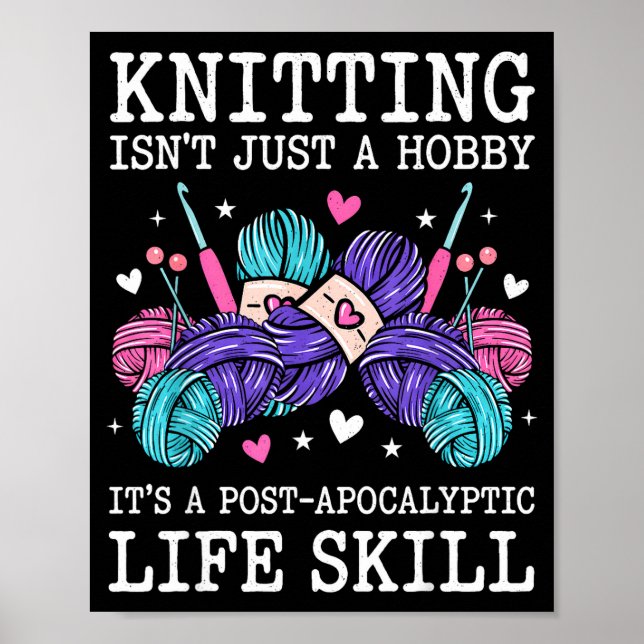 Affiche Le tricot n'est pas un hobby c'est une compétence  (Devant)
