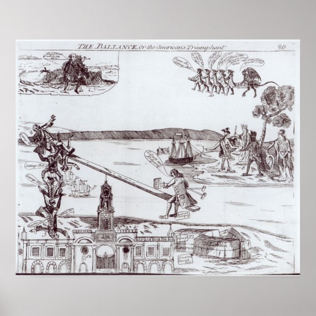 Affiche Le triomphe de la balance ou du triomphe américain (Devant)