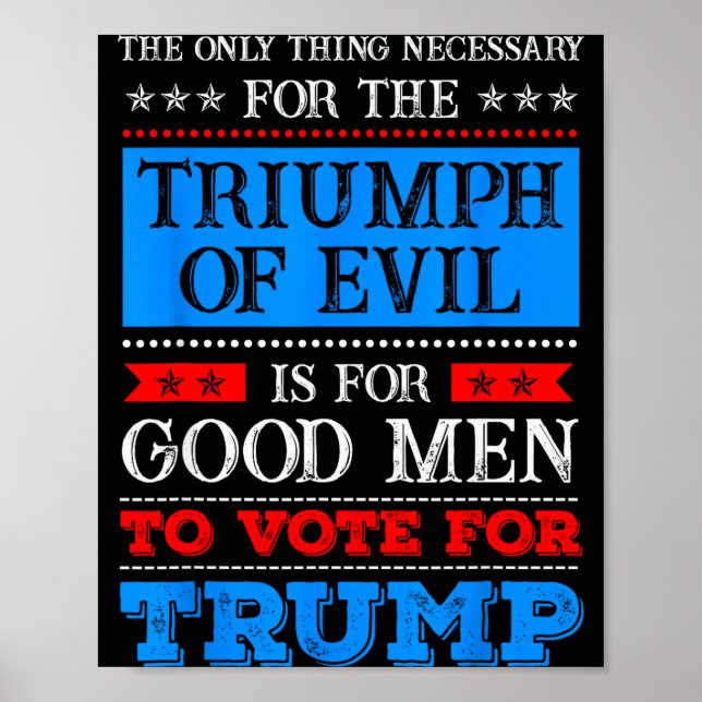 Affiche Le Triomphe du Mal Anti Trump (Devant)