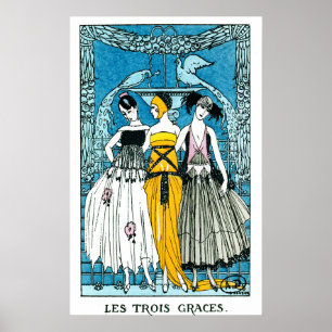 Affiche Le trois graces par George Barbier