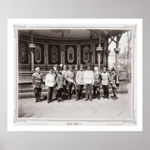 Affiche Le tsar Nicholas II (1868-1918) debout dans le jar