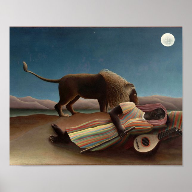 Affiche Le Tsigane endormi, Henri Rousseau (Devant)