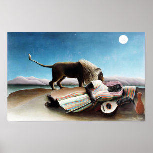 Affiche Le Tsigane endormi, Henri Rousseau (1897)