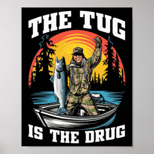 Affiche Le Tug Est Ma Drogue Drôle Aiguille De Pêche Pour
