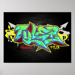 Affiche Le Tyler nommé dans le graffiti