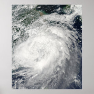 Affiche Le typhon Morakot sur la Chine