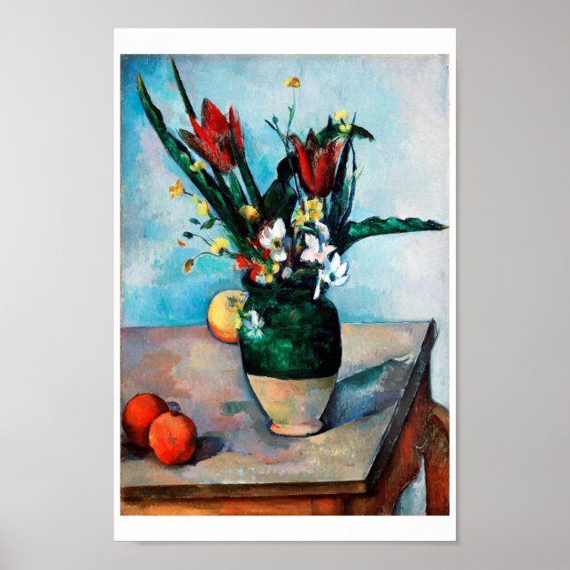 Affiche Le Vase des Tulipes, Paul Cezanne (Devant)