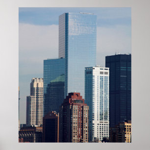 Affiche Le vaste centre financier Manhattan New York