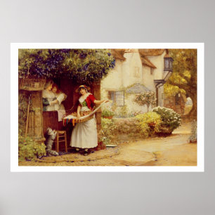 Affiche Le vendeur de Ballad, 1902 (huile à bord)