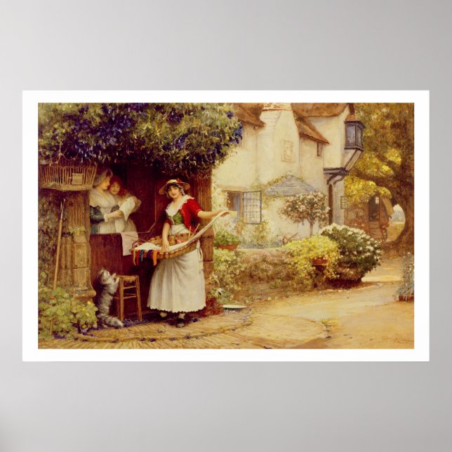 Affiche Le vendeur de Ballad, 1902 (huile à bord) (Devant)