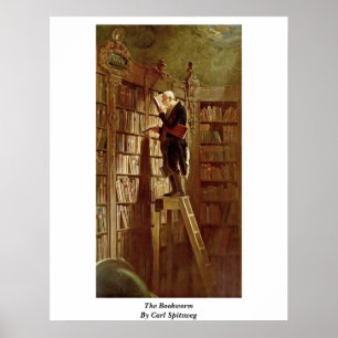 Affiche Le ver De Livres Par Carl Spitzweg
