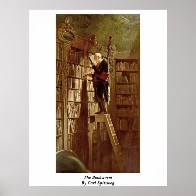 Affiche Le ver De Livres Par Carl Spitzweg (Devant)