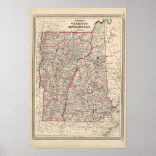 Affiche Le Vermont et le New Hampshire 2
